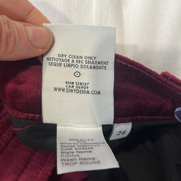 SIWY Los Angeles Red Velvet pants - Picture 9 of 9